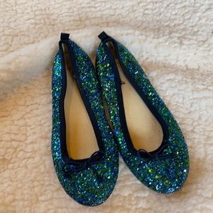 Crewcuts sparkly blue Mary Janes size 13